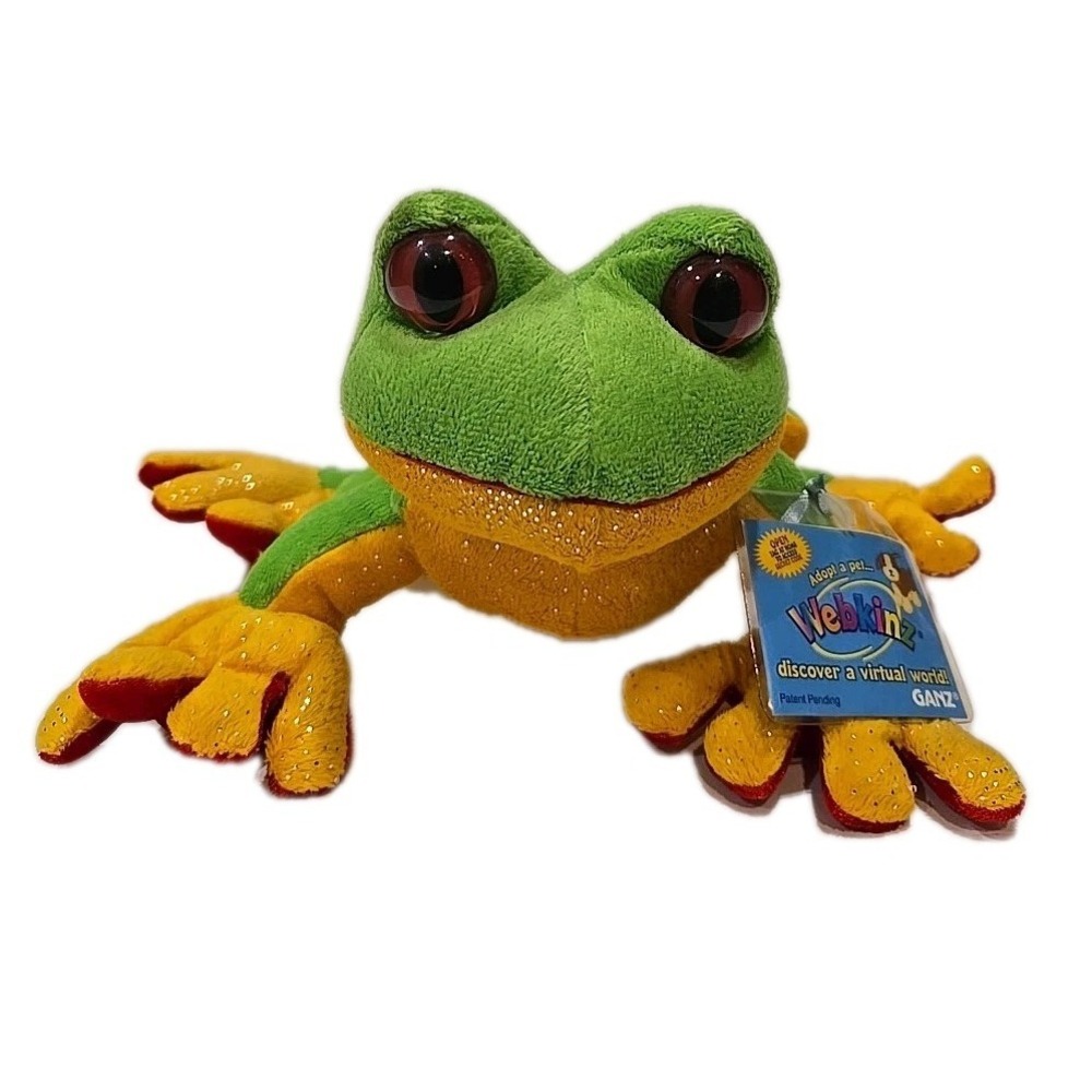Webkinz Ganz Tree Frog Plush HM109 Stuffed Animal Unused Code Sealed Code NWT